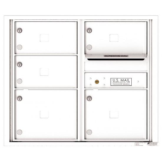 Load image into Gallery viewer, 4C07D-05 - 5 Oversized Tenant Doors with Outgoing Mail Compartment - 4C Wall Mount 7-High Mailboxes