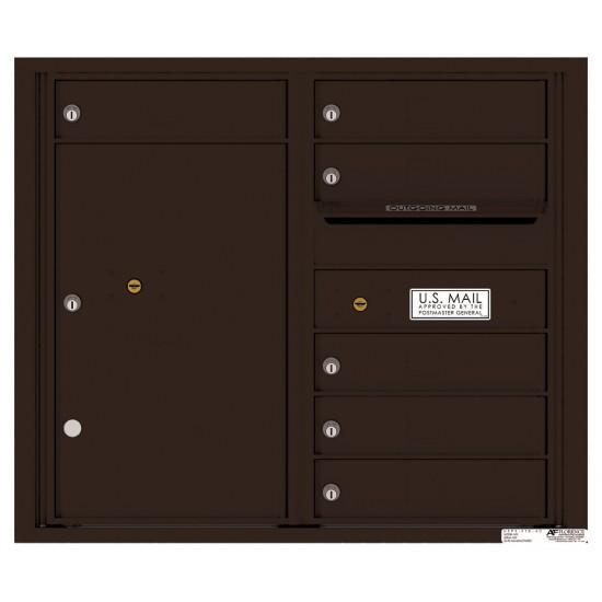 Load image into Gallery viewer, 4C07D-06 - 6 Tenant Doors with 1 Parcel Locker and Outgoing Mail Compartment - 4C Wall Mount 7-High Mailboxes
