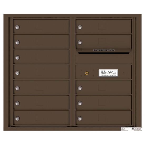 Load image into Gallery viewer, 4C07D-12 - 12 Tenant Doors with Outgoing Mail Compartment - 4C Wall Mount 7-High Mailboxes