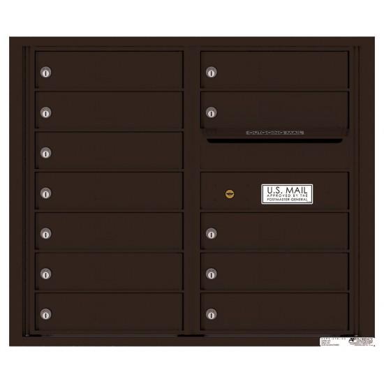 Load image into Gallery viewer, 4C07D-12 - 12 Tenant Doors with Outgoing Mail Compartment - 4C Wall Mount 7-High Mailboxes