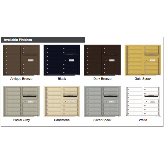 Load image into Gallery viewer, 4C07D-12 - 12 Tenant Doors with Outgoing Mail Compartment - 4C Wall Mount 7-High Mailboxes