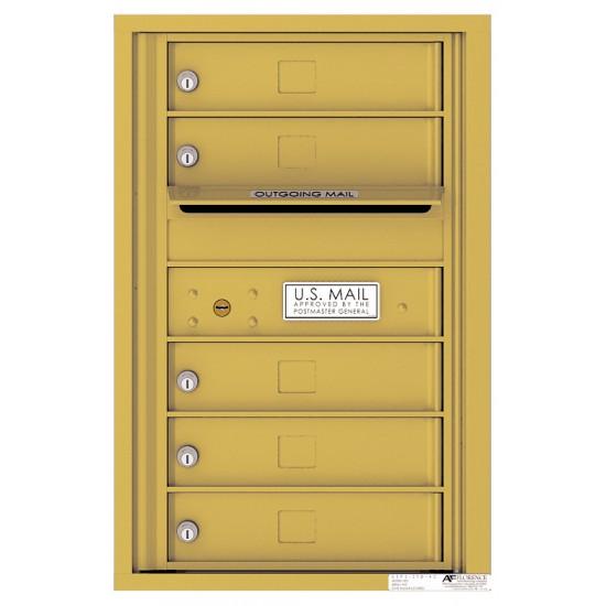 Load image into Gallery viewer, 4C07S-05 - 5 Tenant Doors with Outgoing Mail Compartment - 4C Wall Mount 7-High Mailboxes