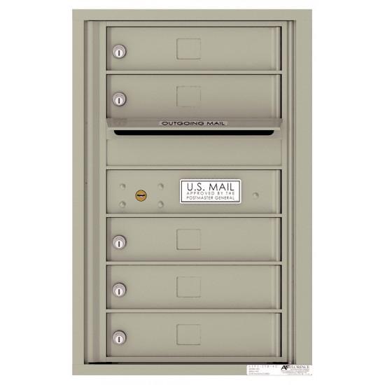 Load image into Gallery viewer, 4C07S-05 - 5 Tenant Doors with Outgoing Mail Compartment - 4C Wall Mount 7-High Mailboxes