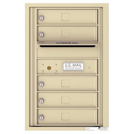 Load image into Gallery viewer, 4C07S-05 - 5 Tenant Doors with Outgoing Mail Compartment - 4C Wall Mount 7-High Mailboxes