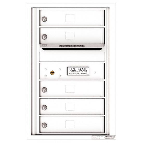 Load image into Gallery viewer, 4C07S-05 - 5 Tenant Doors with Outgoing Mail Compartment - 4C Wall Mount 7-High Mailboxes