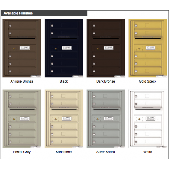 Load image into Gallery viewer, 4C07S-05 - 5 Tenant Doors with Outgoing Mail Compartment - 4C Wall Mount 7-High Mailboxes