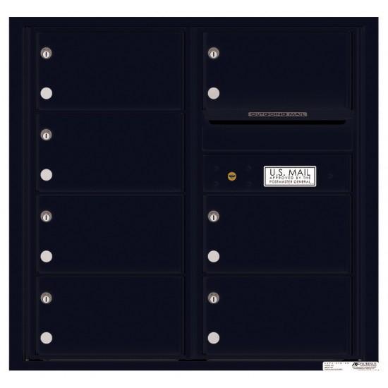 Load image into Gallery viewer, 4C08D-07 - 7 Oversized Tenant Doors with Outgoing Mail Compartment - 4C Wall Mount 8-High Mailboxes