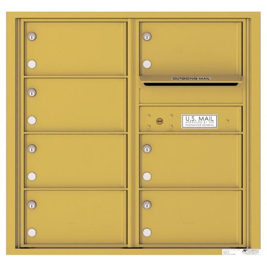 Load image into Gallery viewer, 4C08D-07 - 7 Oversized Tenant Doors with Outgoing Mail Compartment - 4C Wall Mount 8-High Mailboxes