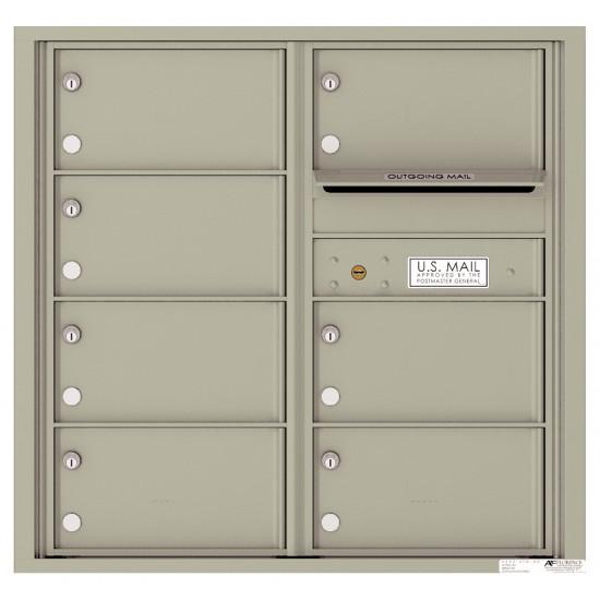 Load image into Gallery viewer, 4C08D-07 - 7 Oversized Tenant Doors with Outgoing Mail Compartment - 4C Wall Mount 8-High Mailboxes