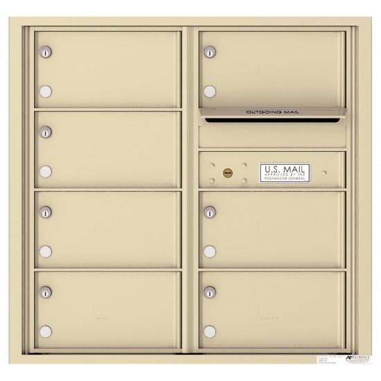 Load image into Gallery viewer, 4C08D-07 - 7 Oversized Tenant Doors with Outgoing Mail Compartment - 4C Wall Mount 8-High Mailboxes