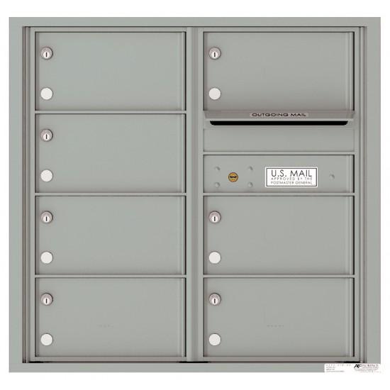 Load image into Gallery viewer, 4C08D-07 - 7 Oversized Tenant Doors with Outgoing Mail Compartment - 4C Wall Mount 8-High Mailboxes