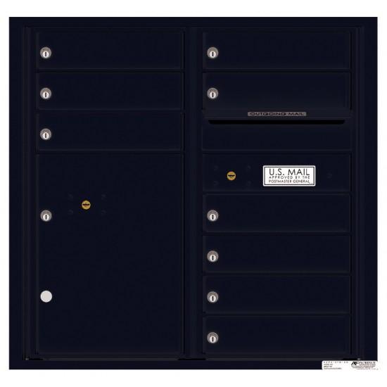 Load image into Gallery viewer, 4C08D-09 - 9 Tenant Doors with 1 Parcel Locker and Outgoing Mail Compartment - 4C Wall Mount 8-High Mailboxes