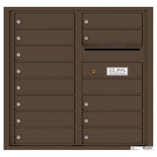 Load image into Gallery viewer, 4C08D-13 - 13 Tenant Doors with Outgoing Mail Compartment - 4C Wall Mount 8-High Mailboxes