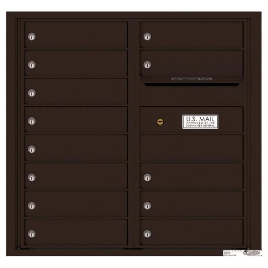 Load image into Gallery viewer, 4C08D-13 - 13 Tenant Doors with Outgoing Mail Compartment - 4C Wall Mount 8-High Mailboxes
