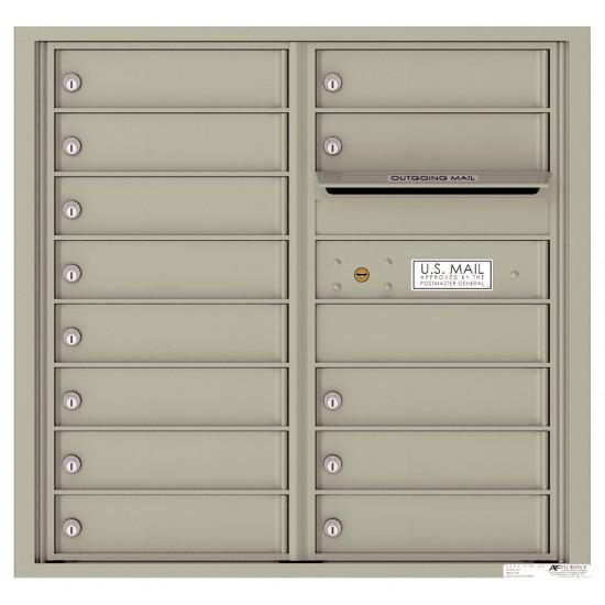 Load image into Gallery viewer, 4C08D-13 - 13 Tenant Doors with Outgoing Mail Compartment - 4C Wall Mount 8-High Mailboxes