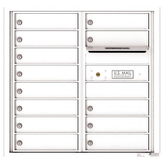 Load image into Gallery viewer, 4C08D-13 - 13 Tenant Doors with Outgoing Mail Compartment - 4C Wall Mount 8-High Mailboxes