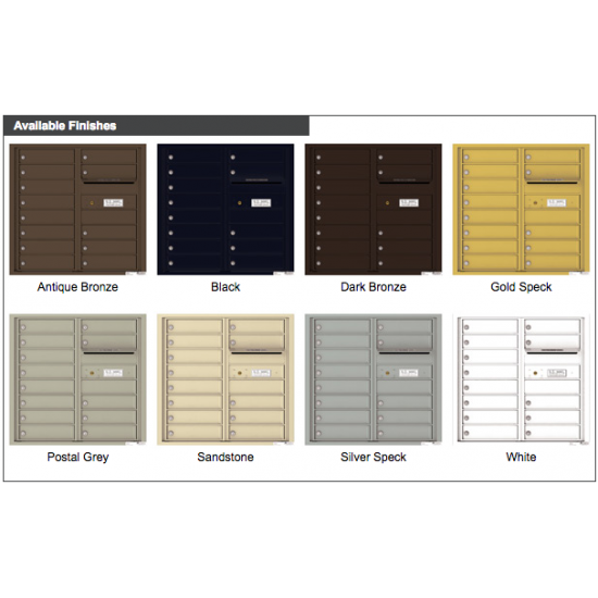 Load image into Gallery viewer, 4C08D-13 - 13 Tenant Doors with Outgoing Mail Compartment - 4C Wall Mount 8-High Mailboxes