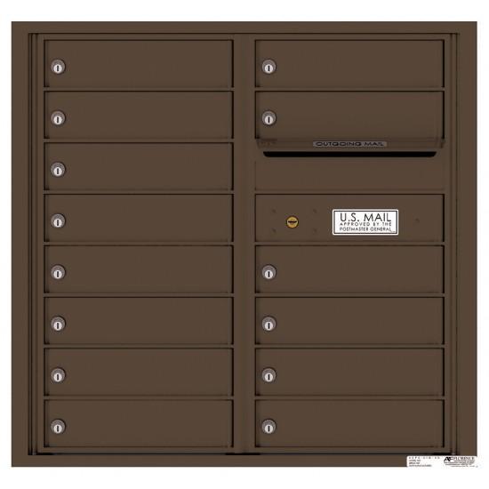 Load image into Gallery viewer, 4C08D-14 - 14 Tenant Doors with Outgoing Mail Compartment - 4C Wall Mount 8-High Mailboxes