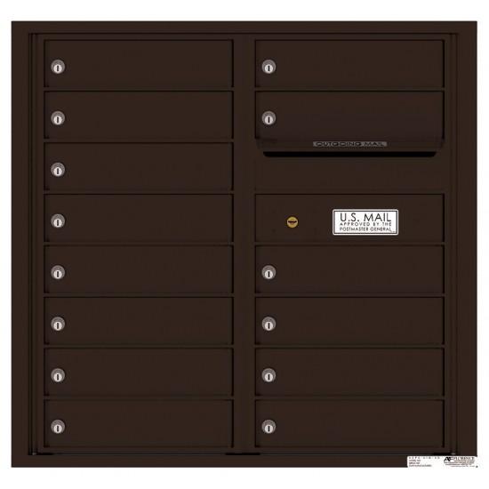 Load image into Gallery viewer, 4C08D-14 - 14 Tenant Doors with Outgoing Mail Compartment - 4C Wall Mount 8-High Mailboxes