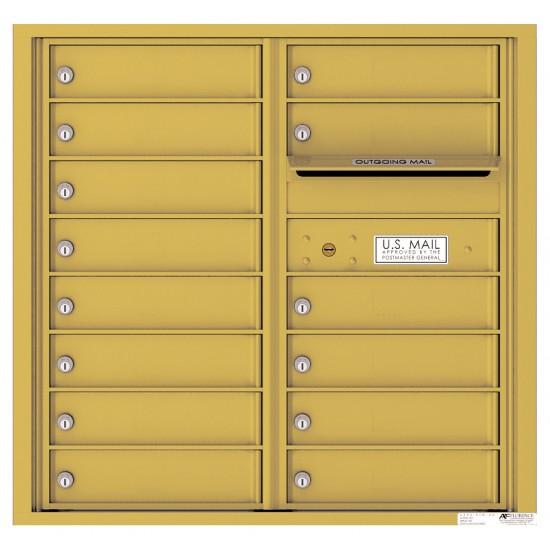 Load image into Gallery viewer, 4C08D-14 - 14 Tenant Doors with Outgoing Mail Compartment - 4C Wall Mount 8-High Mailboxes