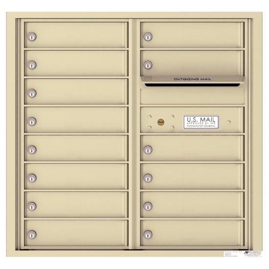 Load image into Gallery viewer, 4C08D-14 - 14 Tenant Doors with Outgoing Mail Compartment - 4C Wall Mount 8-High Mailboxes