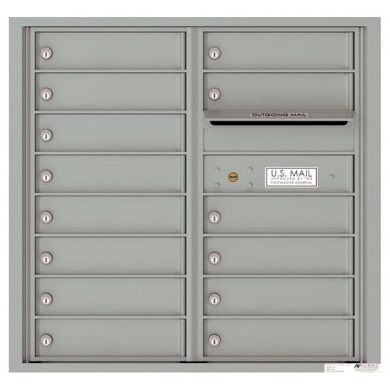 Load image into Gallery viewer, 4C08D-14 - 14 Tenant Doors with Outgoing Mail Compartment - 4C Wall Mount 8-High Mailboxes