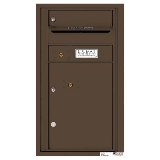 Load image into Gallery viewer, 4C08S-01 - 1 Tenant Doors with 1 Parcel Locker and Outgoing Mail Compartment - 4C Wall Mount 8-High Mailboxes
