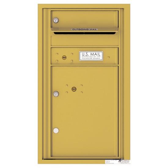 Load image into Gallery viewer, 4C08S-01 - 1 Tenant Doors with 1 Parcel Locker and Outgoing Mail Compartment - 4C Wall Mount 8-High Mailboxes
