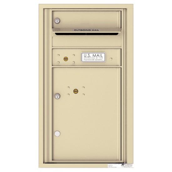 Load image into Gallery viewer, 4C08S-01 - 1 Tenant Doors with 1 Parcel Locker and Outgoing Mail Compartment - 4C Wall Mount 8-High Mailboxes