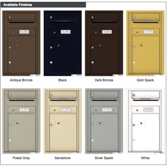 Load image into Gallery viewer, 4C08S-01 - 1 Tenant Doors with 1 Parcel Locker and Outgoing Mail Compartment - 4C Wall Mount 8-High Mailboxes