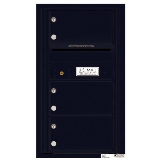 Load image into Gallery viewer, 4C08S-03 - 3 Oversized Tenant Doors with Outgoing Mail Compartment - 4C Wall Mount 8-High Mailboxes