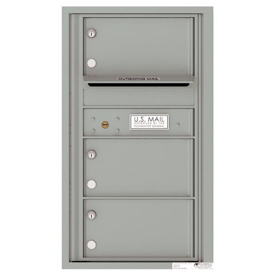 Load image into Gallery viewer, 4C08S-03 - 3 Oversized Tenant Doors with Outgoing Mail Compartment - 4C Wall Mount 8-High Mailboxes