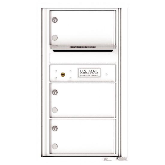 Load image into Gallery viewer, 4C08S-03 - 3 Oversized Tenant Doors with Outgoing Mail Compartment - 4C Wall Mount 8-High Mailboxes