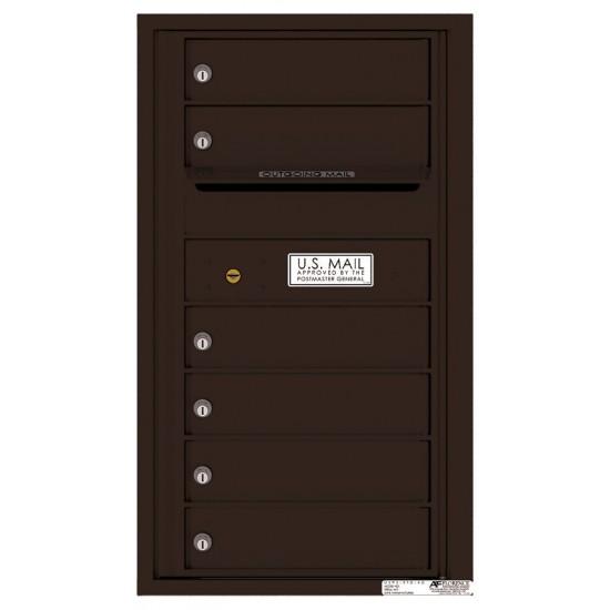Load image into Gallery viewer, 4C08S-06 - 6 Tenant Doors with Outgoing Mail Compartment - 4C Wall Mount 8-High Mailboxes