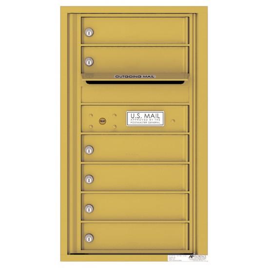 Load image into Gallery viewer, 4C08S-06 - 6 Tenant Doors with Outgoing Mail Compartment - 4C Wall Mount 8-High Mailboxes