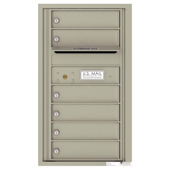 Load image into Gallery viewer, 4C08S-06 - 6 Tenant Doors with Outgoing Mail Compartment - 4C Wall Mount 8-High Mailboxes