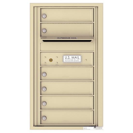 Load image into Gallery viewer, 4C08S-06 - 6 Tenant Doors with Outgoing Mail Compartment - 4C Wall Mount 8-High Mailboxes