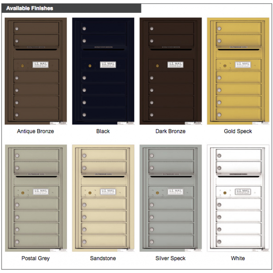 Load image into Gallery viewer, 4C08S-06 - 6 Tenant Doors with Outgoing Mail Compartment - 4C Wall Mount 8-High Mailboxes