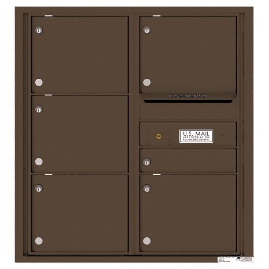 Load image into Gallery viewer, 4C09D-06 - 6 Tenant Doors with Outgoing Mail Compartment - 4C Wall Mount 9-High Mailboxes