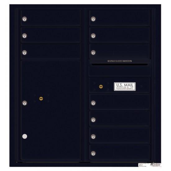 Load image into Gallery viewer, 4C09D-10 - 10 Tenant Doors with 1 Parcel Locker and Outgoing Mail Compartment - 4C Wall Mount 9-High Mailboxes