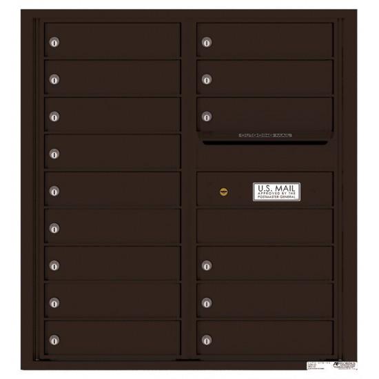Load image into Gallery viewer, 4C09D-15 - 15 Tenant Doors with Outgoing Mail Compartment - 4C Wall Mount 9-High Mailboxes