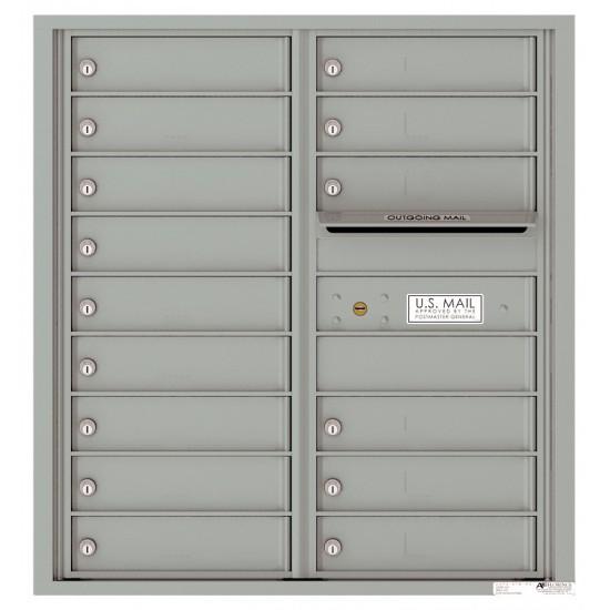 Load image into Gallery viewer, 4C09D-15 - 15 Tenant Doors with Outgoing Mail Compartment - 4C Wall Mount 9-High Mailboxes