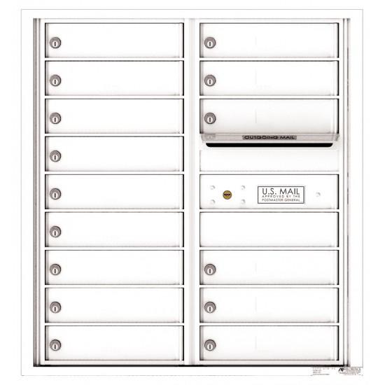 Load image into Gallery viewer, 4C09D-15 - 15 Tenant Doors with Outgoing Mail Compartment - 4C Wall Mount 9-High Mailboxes