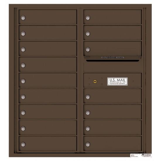 Load image into Gallery viewer, 4C09D-16 - 16 Tenant Doors with Outgoing Mail Compartment - 4C Wall Mount 9-High Mailboxes