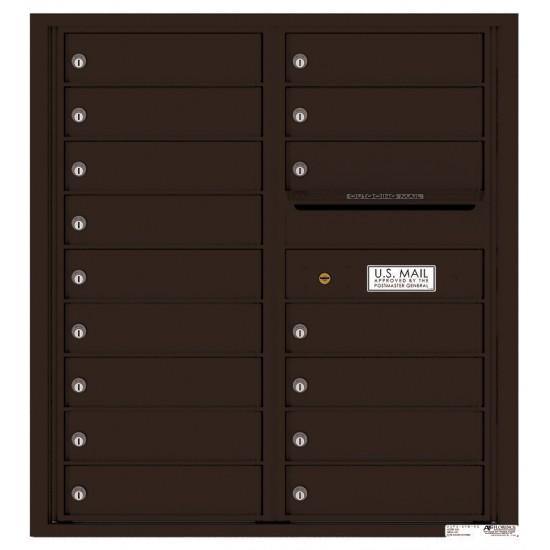 Load image into Gallery viewer, 4C09D-16 - 16 Tenant Doors with Outgoing Mail Compartment - 4C Wall Mount 9-High Mailboxes