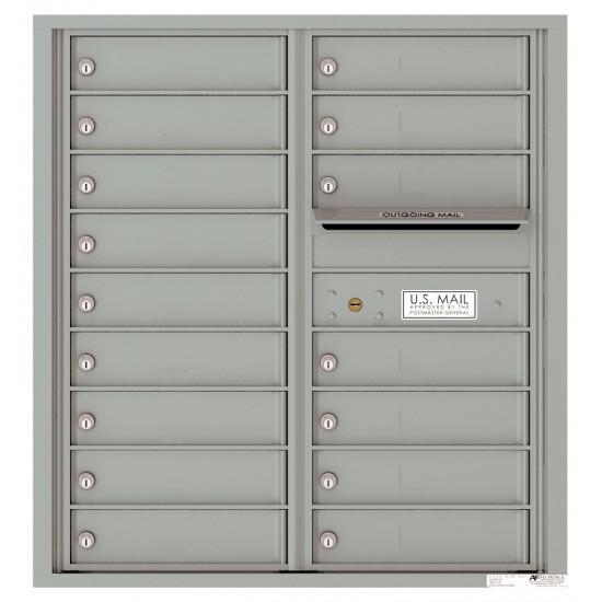 Load image into Gallery viewer, 4C09D-16 - 16 Tenant Doors with Outgoing Mail Compartment - 4C Wall Mount 9-High Mailboxes