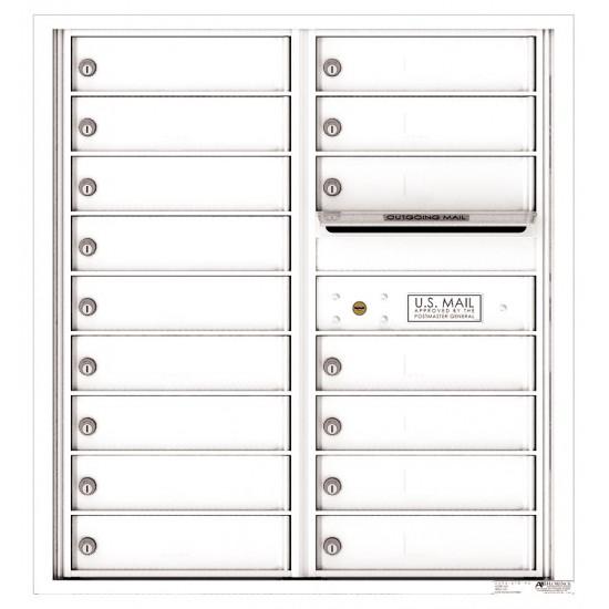 Load image into Gallery viewer, 4C09D-16 - 16 Tenant Doors with Outgoing Mail Compartment - 4C Wall Mount 9-High Mailboxes
