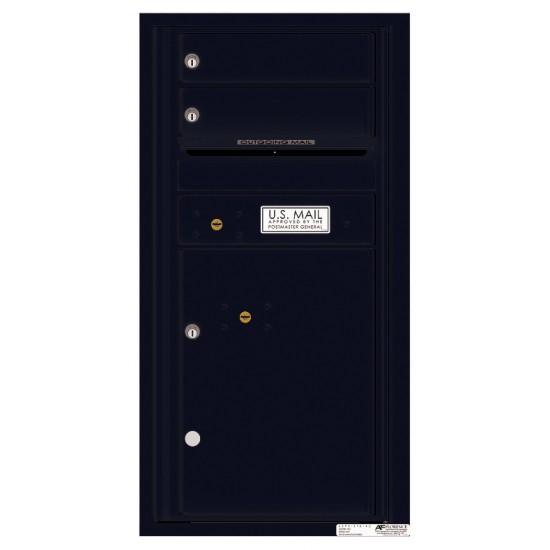 Load image into Gallery viewer, 4C09S-02 - 2 Tenant Doors with 1 Parcel Locker and Outgoing Mail Compartment - 4C Wall Mount 9-High Mailboxes