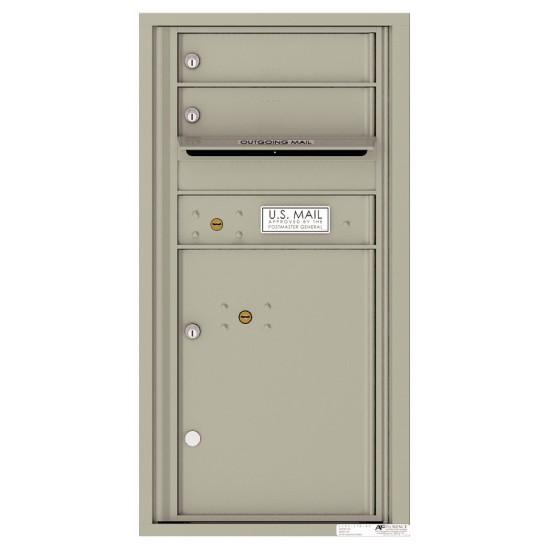 Load image into Gallery viewer, 4C09S-02 - 2 Tenant Doors with 1 Parcel Locker and Outgoing Mail Compartment - 4C Wall Mount 9-High Mailboxes