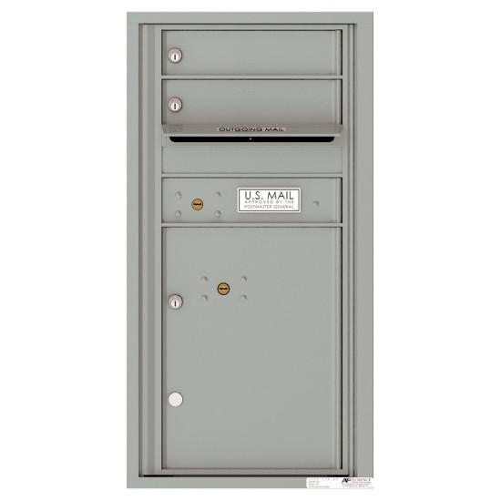 Load image into Gallery viewer, 4C09S-02 - 2 Tenant Doors with 1 Parcel Locker and Outgoing Mail Compartment - 4C Wall Mount 9-High Mailboxes